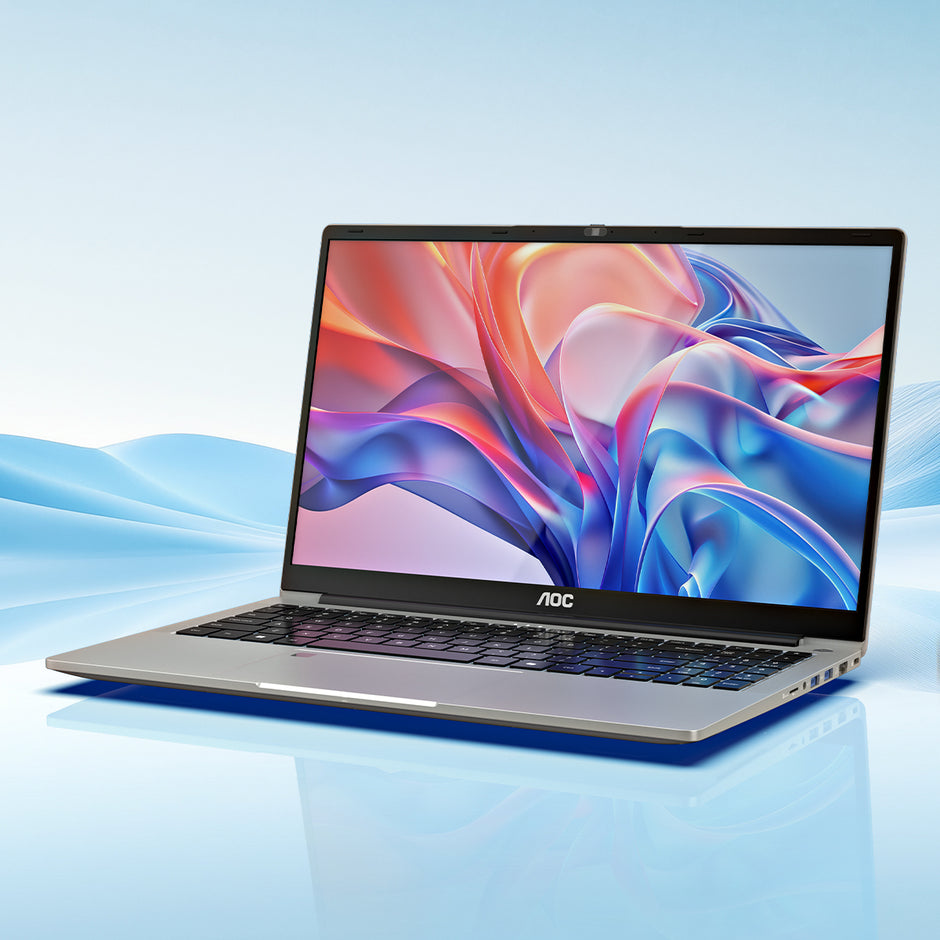 Laptop AOC giá rẻ 15.6 inch R7-7730U RAM 16GB, SSD 512GB mỏng nhẹ cho học tập, văn phòng - BH 1 năm