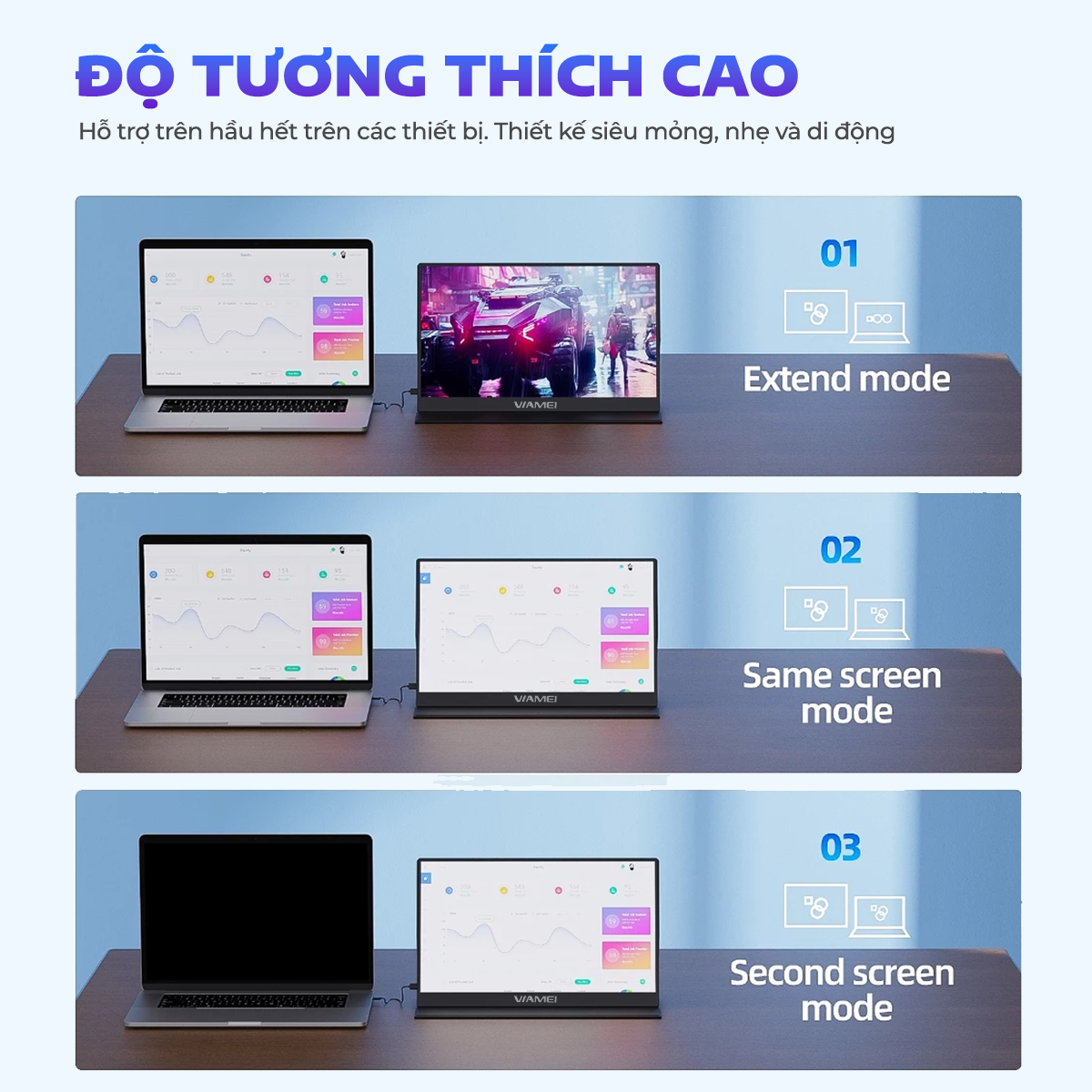 Màn hình di động 15.6 inch IPS FHD Type C HDMI - Portable Monitor máy tính, điện thoại