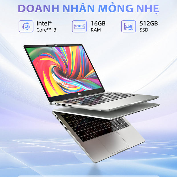 Laptop AOC 14 inch I3-1215U – RAM 16GB, SSD 512GB, thiết kế mỏng nhẹ, phù hợp học tập & văn phòng, bảo hành 1 năm
