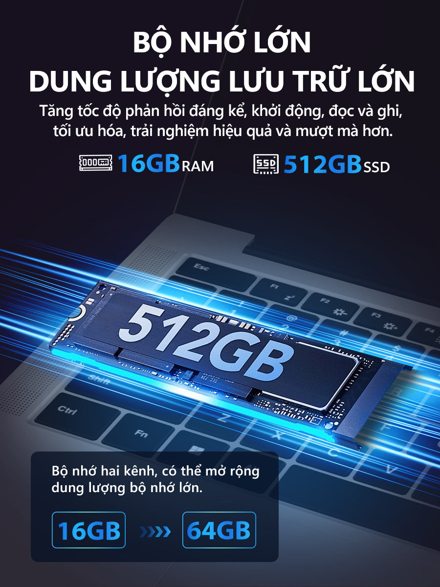 Laptop AOC 15.6 inch I5-12450H – RAM 16GB, SSD 512GB, thiết kế mỏng nhẹ, phù hợp học tập & văn phòng, bảo hành 1 năm