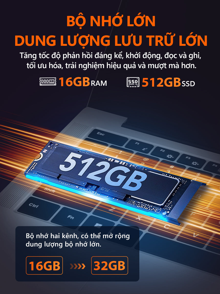 Laptop AOC giá rẻ 15.6 inch R7-7730U RAM 16GB, SSD 512GB mỏng nhẹ cho học tập, văn phòng - BH 1 năm