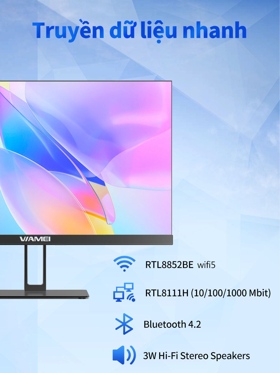 Pc all in one Máy tính Viamei 24 inch G33 Intel Core i7 16GB 256GB Win11 pro