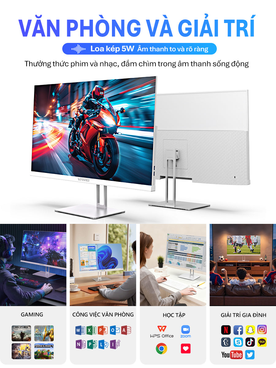 Máy tính All In One G33 I7- 8650U Ram 16GB SSD 512GB, Màn hình 27 inch - AOC bảo hành chính hãng 2 năm