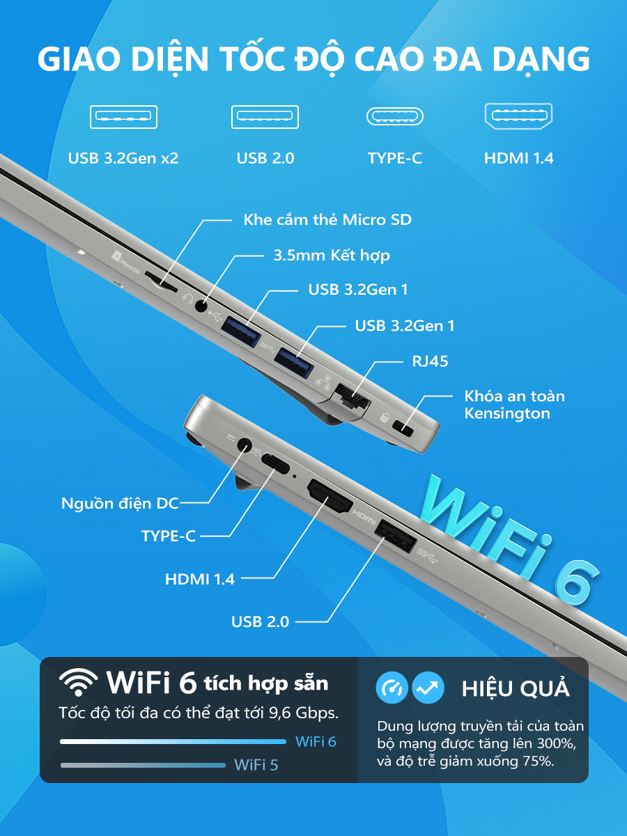 Laptop AOC 15.6 inch I5-12450H – RAM 16GB, SSD 512GB, thiết kế mỏng nhẹ, phù hợp học tập & văn phòng, bảo hành 1 năm